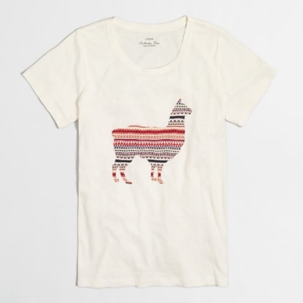 J. Crew Llama in Sweater Collector Tee